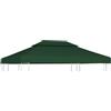 vidaXL Telo di Copertura Verde 3x4m Ricambio Tetto Gazebo Tenda Chiosco