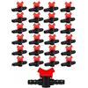 GNCGarden [Pack 25] Valvola interruttore di irrigazione a goccia, interruttore valvola tubo 16 mm, chiave di passaggio. Valvola di irrigazione a goccia resistente al gelo e agli urti.