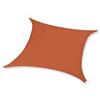 Hiseng Tenda a Vela Ombreggiante Impermeabile Rettangolo, Vele Parasole da Giardino Protezione Raggi UV 95% Telo Ombreggiante Terrazzo con 4 Corde Telo Ombra Tenda da Sole (Rosso mattone A,2x3m)