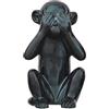 Home Deco Factory, HD0008, Statua Scimmia Nera 28 cm - Oggetto Decorativo per Interni Moderno ed Elegante, Design Unico, Versatile e di Facile Manutenzione - Misura 28 cm, Colore Nero