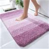 OLANLY Tappeto da bagno 61 x 40 cm, tappeto da bagno in microfibra extra morbido e assorbente, retro in gomma, ad asciugatura rapida, lavabile, per pavimento del bagno, vasca, doccia e accessori