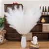 Penepico Premium Erba Pampa Artificiale Bianca, Alta, 8 Pezzi, 110 cm, Senza Montaggio, Grandi Fiori Pampa Artificiali, Soffice, Lunghe Piume Artificiali per Soggiorno Boho