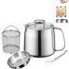 UrbanNook Friggitrice con cestello e filtraggio dell'olio, in acciaio inossidabile 304, 2 l, risparmio di grasso per pancetta con colino, pentola per friggitrice con cestello, contenitore per grasso per