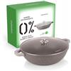 KASANOVA Tegame 40 cm con coperchio I Giganti design marrone