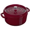 STAUB - Casseruola rotonda, 24 cm, colore: Bordeaux