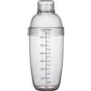 ASTRQLE Shaker per cocktail in plastica trasparente da 700 ml, staccabile, con scala di misurazione, per baristi professionisti, principianti, bar di casa