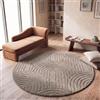 TT Home Tappeto Soggiorno Camera da Letto Pile Alto Facile Cura Morbido Lavabile Uni Design Moderno Ottica 3D, Dimensione:120 cm tondo