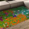 Generic Tappeto 120x180 per corridoi giardino rustico di fiori cucine Tappetino antiscivolo superficie lavabile con retro in gomma morbido floreale opere d arte classiche stampato soggiorno da