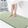 Homaxy Tappeto da bagno in memory foam, morbido, antiscivolo, lavabile, spesso, assorbente, per il bagno, per la doccia, per il bagno, 60 x 120 cm, verde salvia
