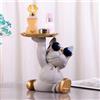 Starnearby Statua Bulldog Vassoio, Svuotatasche da Ingresso Design, Vassoio Portachiavi Ingresso, Ciotola per Chiavi, Scultura Portaoggetti Ingresso Bulldog Francese, Statuetta con Vassoio