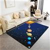 Homewish Tappeto 100 x 150 cm di spazio esterno per ragazzi, tappeto soggiorno sistema solare per bambini, tappeto camera da letto antiscivolo del cielo stellato per camera da letto, tappeto decorativo