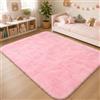 BEIMO Grande Tappeto Shaggy 160x230 cm, Pelo Altissimo Morbido, Antiscivolo, Lavabile in Lavatrice, Rosa