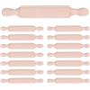 Littlecatch 15 mini mattarelli in legno da 15 cm di lunghezza per la cucina, mattarello per impastare il fondente
