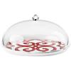 Guzzini HARMONIA Set Tortiera in Melamina con Campana Trasparente, Resistente agli Urti e Shock Termici, Lavabile in Lavastoviglie (Rosso brillante)