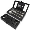 MikaMax - No. 10 Wrenchware Set - Set di Chiavi Inglesi no 10- Set di 3 Posate - Set di Chiavi da 10 mm - Coltello, Forchetta e Cucchiaio - Chiavi in Acciaio Inox # 10-25,5 x 13 x 3,5 cm