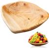 LEKEFETO Ciotola per frutta in legno naturale: ciotola in legno irregolare creativa, insalatiera in legno, fatta a mano, per frutta, insalate, dolci e snack, 25-29 cm