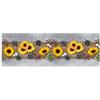CASAbella Tappeto corsia cucina antiscivolo passatoia gommato disegno digitale mod. YUMA (Girasoli, cm 50x180)