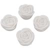 MISNODE 4 LED a Lume di Candela a Forma di Rosa, Lumini a LED a Batteria, Luce Decorativa a LED Colorata Senza Fiamma Senza Fumo per Bar, Caffè, Matrimoni