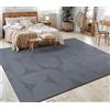 Paco Home Tappeto Salotto Moderno Soggiorno Pelo Corto Motivo Scandinavo Motivo Boho Motivo Geometrico, Dimensione:200x280 cm, Colore:Antracite 6
