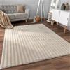 Paco Home Moderno tappeto soffice e morbido da soggiorno Bubble con pelliccia a pelo alto Disegno geometrico effetto alto-basso, Dimensione:60x100 cm, Colore:Crema