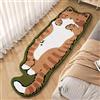 BLOSSOMLIFE Tappeto con Ciuffi di Gatto per Camera da Letto Lavabile, Tappetino Carino e Divertente, Assorbente, Divertente Decorazione per Stanza, Bagno, Ingresso, Comodino (Marrone, 50 cm x 160 cm