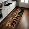 Generic Marrone Tappetino Cucina 50 x180 cm Spezie e peperoncino in polvere Antiscivolo Lavabile Comodo Multiuso Cucina Sala da Pranzo Corridoio