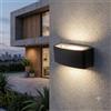 TOT ELECTRIC Applique plafoniera da esterno parete luce attacco e27 doppia illuminazione (Nero)