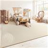 Paco Home Tappeto Salotto Moderno Soggiorno Pelo Corto Boho Motivo Scandinavo Monocolore, Dimensione:80x150 cm, Colore:Beige