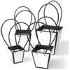 C.X.Y. 20 Pezzi Wedding Bag Cartoncino Impermeabile Manica Plastica Vaso Porta Pianta Fiore Regalo Bianco Nero (GRANDE)