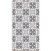 Panorama Tappeto Vinile Cucina Sala - Varie Dimensioni - (Piastrella Modello Orientale Blu 120x170 cm)