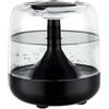 WheatThrive Umidificatore silenzioso per aromaterapia, 650 ml, umidificatore silenzioso per aromaterapia, con luce LED colorata, diffusore d'aria USB da scrivania, per camera da letto, casa, ufficio (nero)