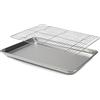 LOFERMA Teglia da forno con griglia refrigerante, 46 x 33 cm, in alluminio e griglia in acciaio inox, ideale per biscotti, pane e molto altro ancora