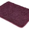 Yeaban Tappeto da bagno color prugna, in ciniglia, spesso, tappeto da bagno assorbente e lavabile, antiscivolo, in peluche e morbido, per pavimento, doccia, lavandino, 50,8 x 81,3 cm