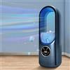UOEONR Ventilatore senza rotore, silenzioso, tower, display a LED, 6 livelli, a colonna, oscillante, senza lama, per camera da letto (blu)