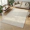 Carpetsale24 Tappeto 240x340 cm XL Crema, Pelo Corto con Effetto 3D Alto-Basso, Motivo Boho Scandinavo, per Interni o Esterni