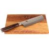 Palatina Werkstatt Kai Shun Premier Tim Mälzer Nakiri Coltello ultra affilato damascato Giappone, 14 cm, TDM 1742 + tagliere in legno massello di rovere 30 x 18 cm