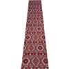 LaVelahome Tappeto Cucina Antiscivolo Disegno Kilim Classico Orientale - Etico Rosso, in Cotone e Poliestere - Lavabile, Taglio Fai da Te, Fondo PVC Made in Italy Tipo Gobelin (cm_50_x_390_)