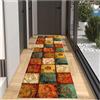 BORKOY Tappeto Cucina e Corridoio Moderno Antiscivolo Lavabile 50x200cm - Passatoia Multicolore a Pelo Corto con Motivo Geometrico, Runner per Soggiorno, Camera da Letto, Ingresso Interno e Bagno