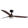FARO BARCELONA 33817-21 PUNT LED Ventilatore da soffitto nero/legno scuro con motore DC, Faro Barcelona