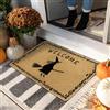 Generic Zerbino con strega di Halloween, tappetino nero per interni ed esterni, decorazione autunnale, antiscivolo, facile da pulire, 73 x 43 cm