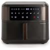CREATE/FRYER AIR DUAL/Friggitrice senza olio 10 L con divisorio nero/Capacità 7-8 porzioni, Pannello di controllo touch multifunzionale, 10 programmi preinstallati, 2400W