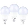 LEDLUX 3 Pezzi Lampada Led E14 9W 806 Lumen 220V Forma Goccia Bulbo A60, Bianco Freddo 6400K