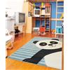 Pierre Tappeti Tappeto cameretta bimbi neonati blu azzurro disegno panda tappeto bambini prima infanzia cm.120x170 JOY D8041-C47325