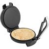 KigerNee 1200 W Roti Maker con scaldabagno 0 Roti e manico rimovibile - Chapati indiano, tortilla, pressa per farina di mais, rivestimento antiaderente, controllo della temperatura, per tortillas, tacos