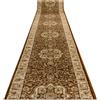 rugsx Passatoia HEAT-SET ROYAL AGY 0521 tappetini da ingresso, tappeti da cucina, tappeti da pavimento, moderni, di varie dimensioni marrone 90x340 cm