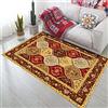 ZJXSNEH Tappeti in stile persiano della Boemia Tappeto antiscivolo per soggiorno Camera da letto Studio Tappeti rettangolari Boho Marocco Tappetini etnici tapis-giallo 60x90cm