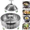 ROSETOR 1 cestello in acciaio inox per vapore, pieghevole per verdure, pentole istantanee, pentole a pressione