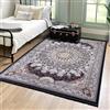 Mazovia Tappeto Salotto Moderno - Tapeto Stampato a Pelo Corto - Morbido Tappeto Camera da Letto - Antiscivolo Tapeto VICTORIA - Tappeto Salotto Motivo Vintage Orientale - Grigio 140x200cm