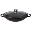 4BIG.fun Wok - Padella antiaderente per wok, 40 cm, coperchio in vetro Asia