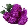 Jayruit Fiore di crisantemo artificiale, 60 cm, lavorazione artigianale di qualità superiore (viola)